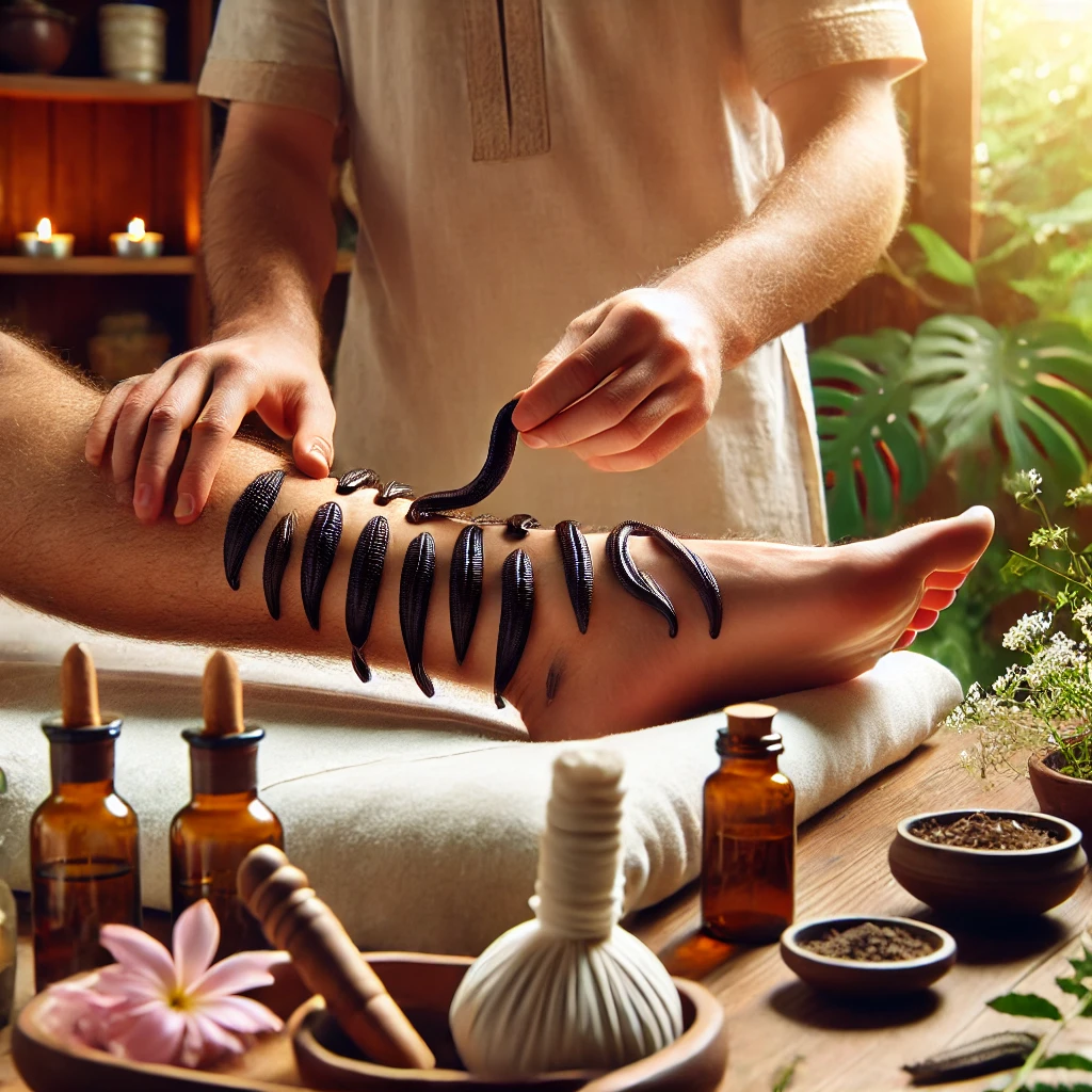 leeches- for-treatement-iesh-ayurveda-famous-leech-therapy-center-in-kerala